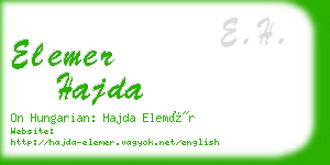 elemer hajda business card